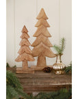 Winter Woods Carved Trees S/2