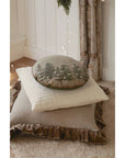 Alpine Trees Round Pillow