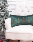 Christmas Tree Beaded Throw Pillow