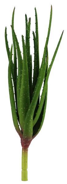 12" ALOE PLANT W/14 LEAVES DUSTY 2 - TONE GREEN/CREAM/RED