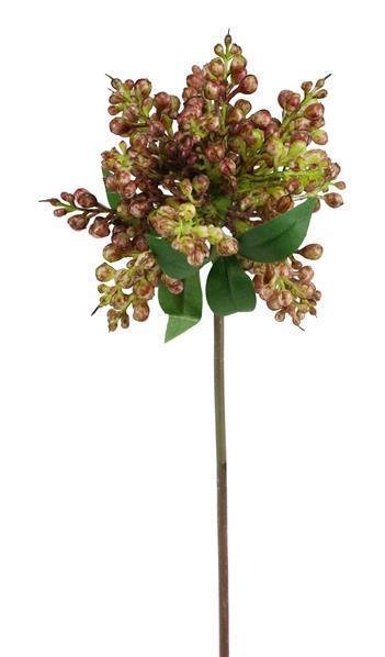 12.5"L BERRY CLUSTER PICK GREEN/BURGUNDY