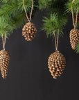 Ornaments - Gold Tipped Pinecones (Set of 4) (Pk/03 Sets)