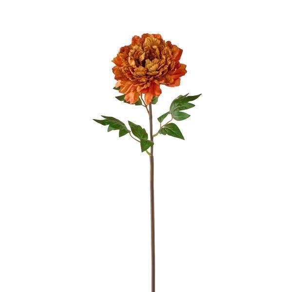 23"L VELVET/SATIN PEONY ORANGE/YELLOW