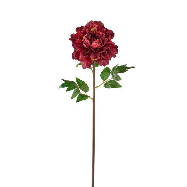 23"L VELVET/SATIN PEONY RUSTIC BURGUNDY