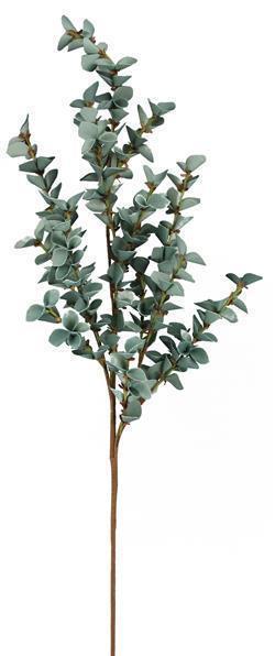 33" FOAM EUCALYPTUS PAPER LEAF SPRAY, GREY BLUE