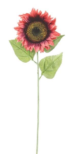 33"L X 6.5"DIA SUNFLOWER STEM LIGHT WINE/DARK MAROON