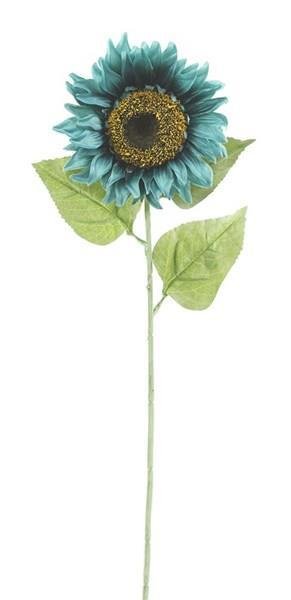 33"L X 6.5"DIA SUNFLOWER STEM LIGHT/DARK TEAL