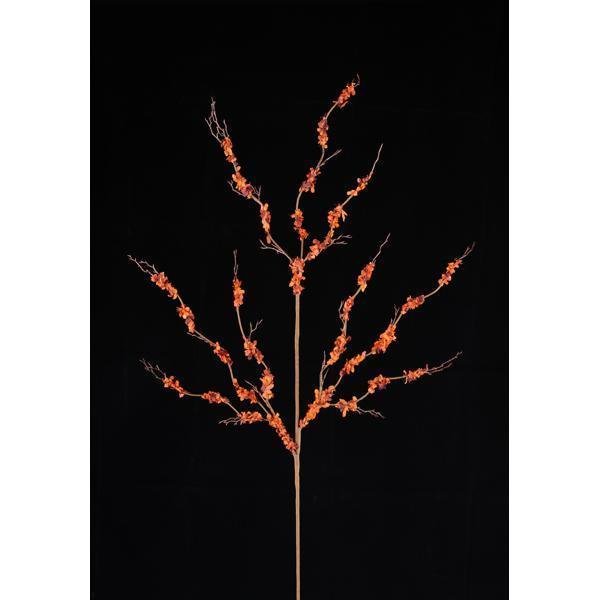 35"L PAPER/WILD TWIG SPRAY BURGUNDY/ORANGE/BROWN
