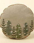 Alpine Trees Round Pillow