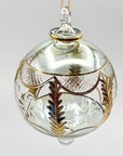 Blown Glass Ornament - Olive Branch Green