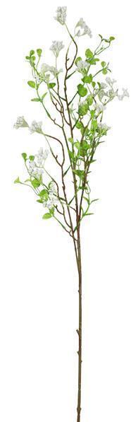 43" WHITE WILD LACE WITH MINI LEAVES SPRAY