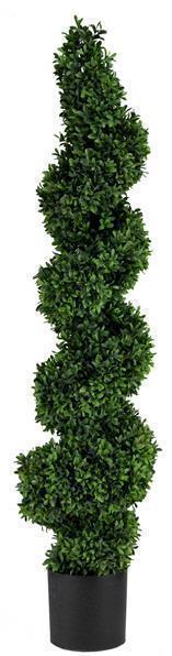 48"H BOXWOOD SPIRAL TOPIARY 2 - TONE GREEN (UV PROTECTED)