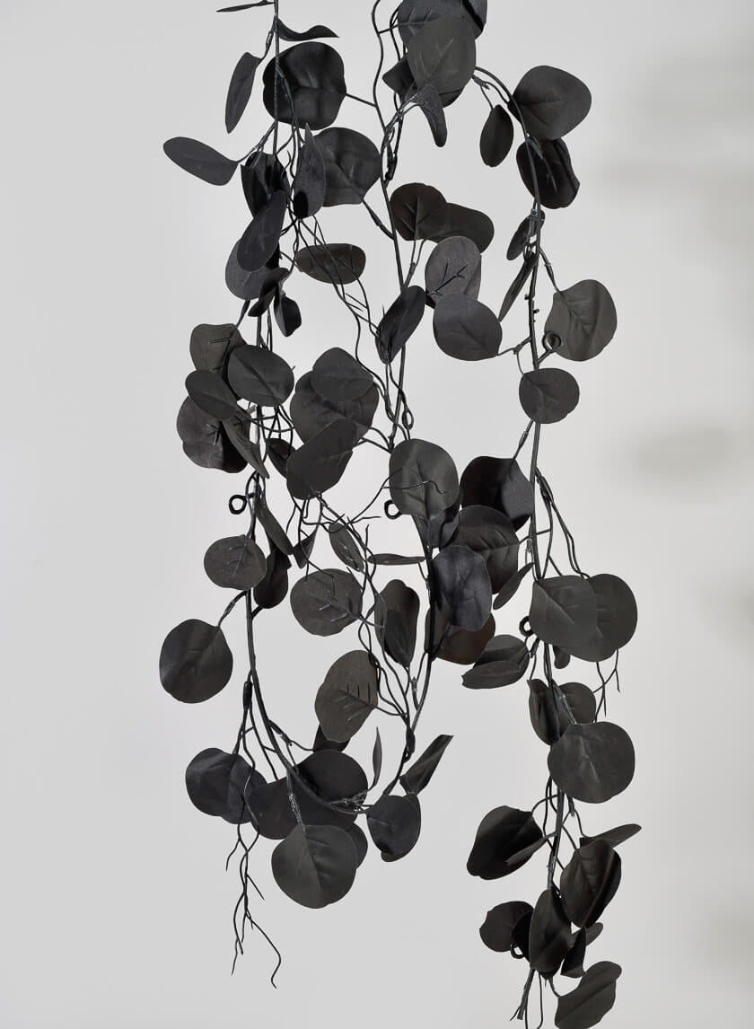 6 ft Black Eucalyptus Garland