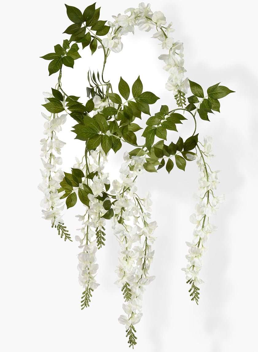 78 in White Wisteria Vine Hanging Garland