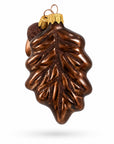 Oak Leaf and Acorn Glass Christmas Ornament