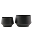 Brookshire Metal Planter- Black Set of 2