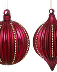 Mark Roberts Festive Striped Ornament, Box of 6- 4-5 Inches