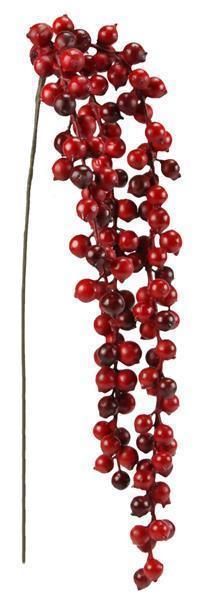 37"L HANGING BERRY SPRAY RED