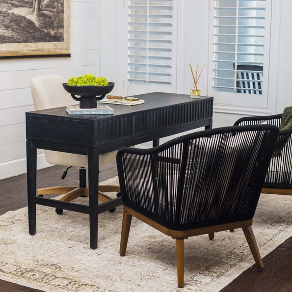 Faux Moss Arrangement in Black Santorini Bowl