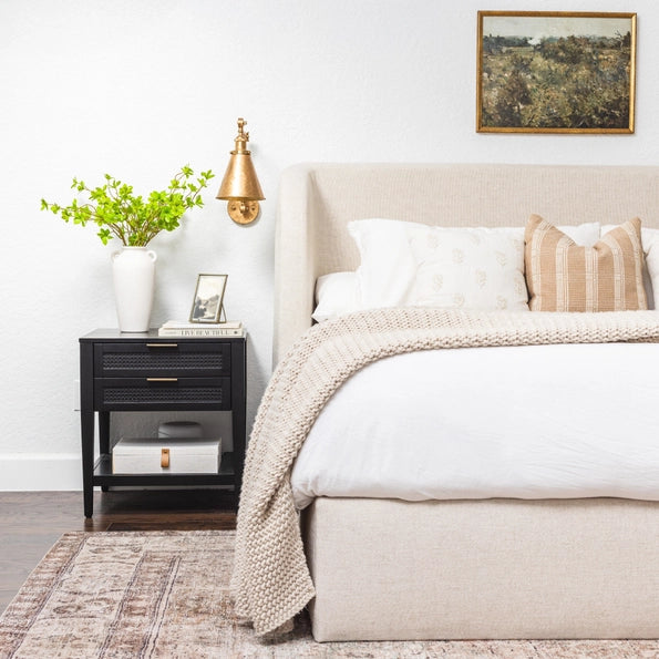 Faux Greenery Arrangement in a 12 Inch Organic Ceramic Vase