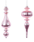 Set of 2 Rose Finial Ornaments -8.5In