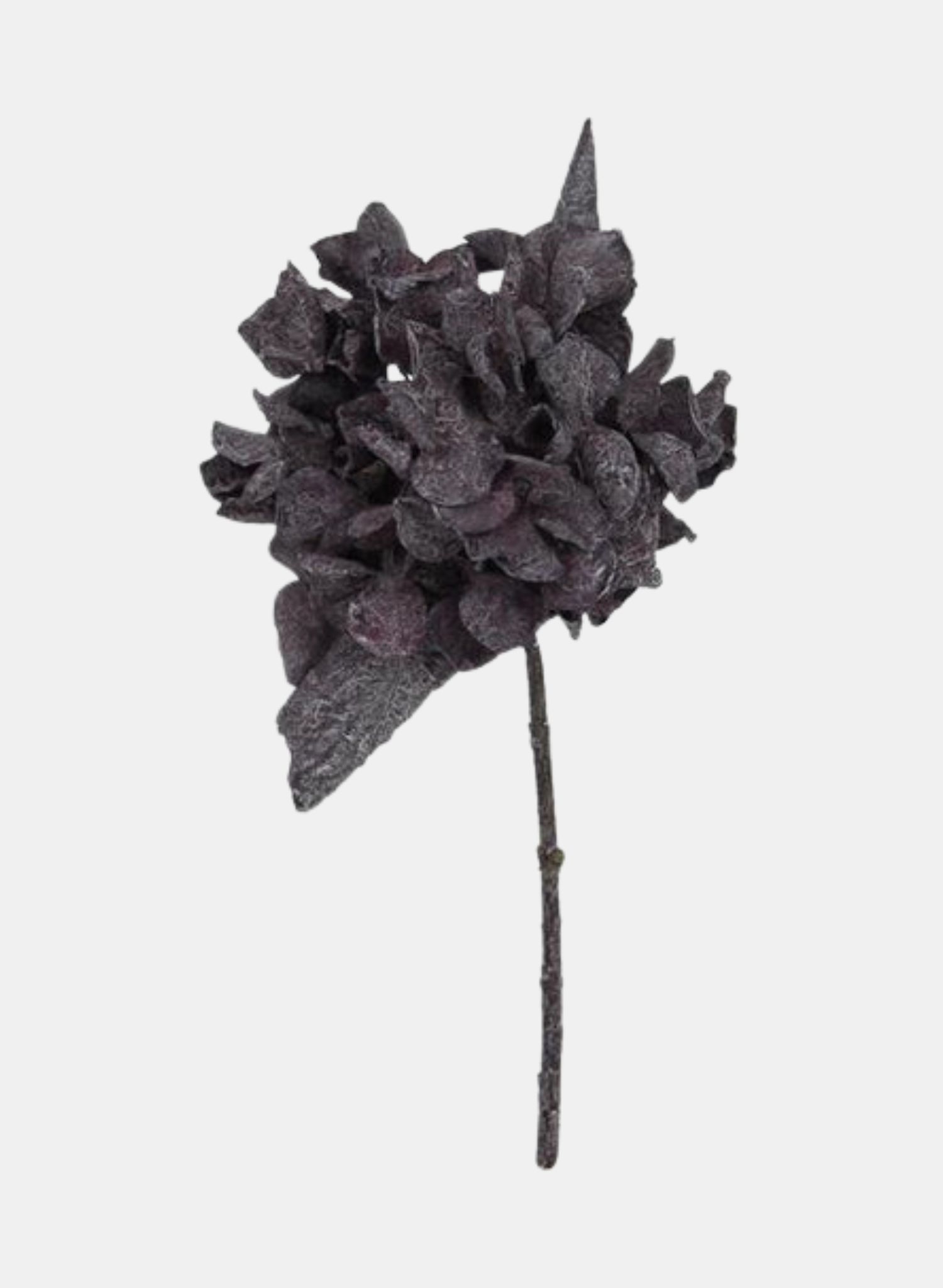 13"L DRIED LOOK HYDRANGEA SPRAY BURGUNDY