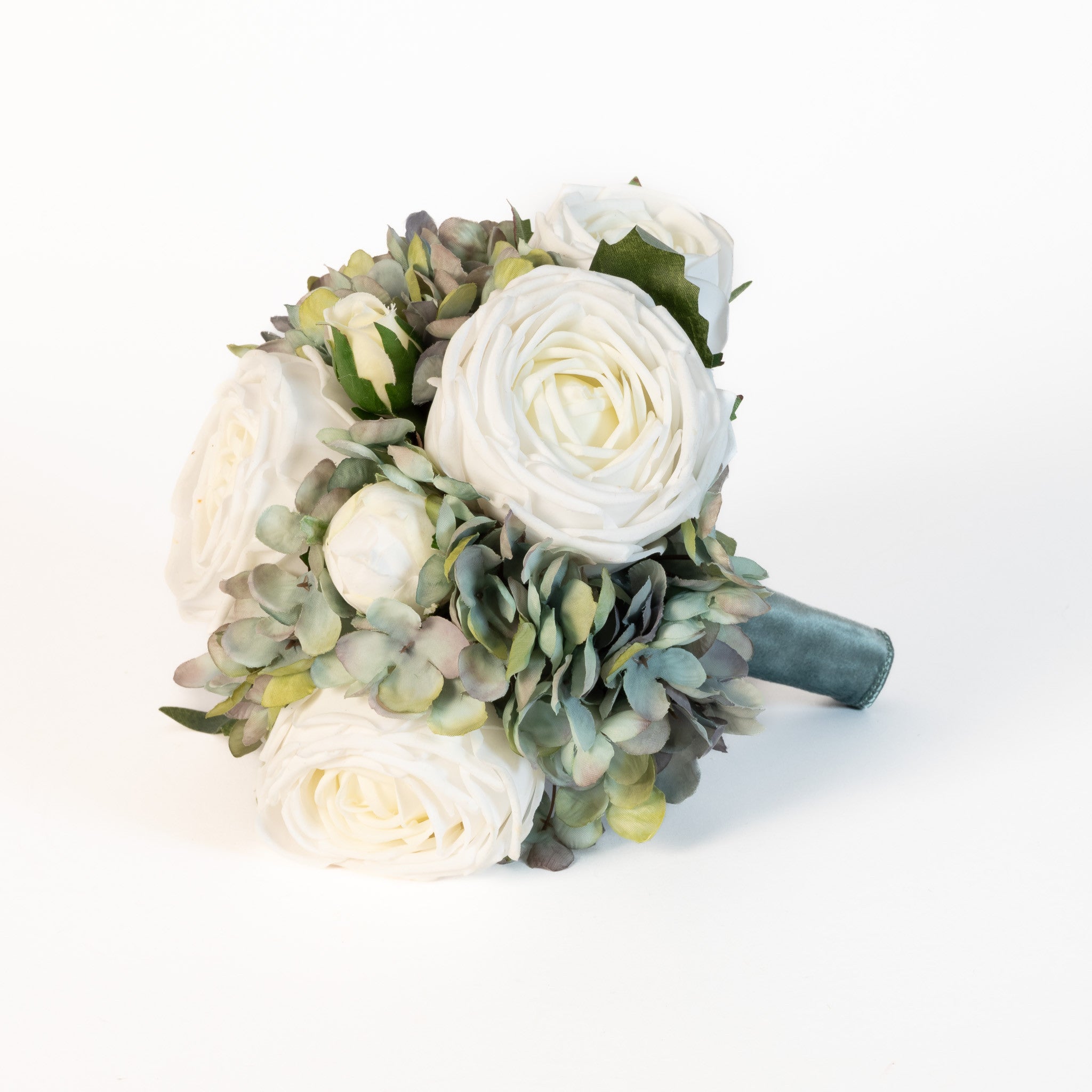 White Rose & Hydrangea Mist Bouquet 9 Inch