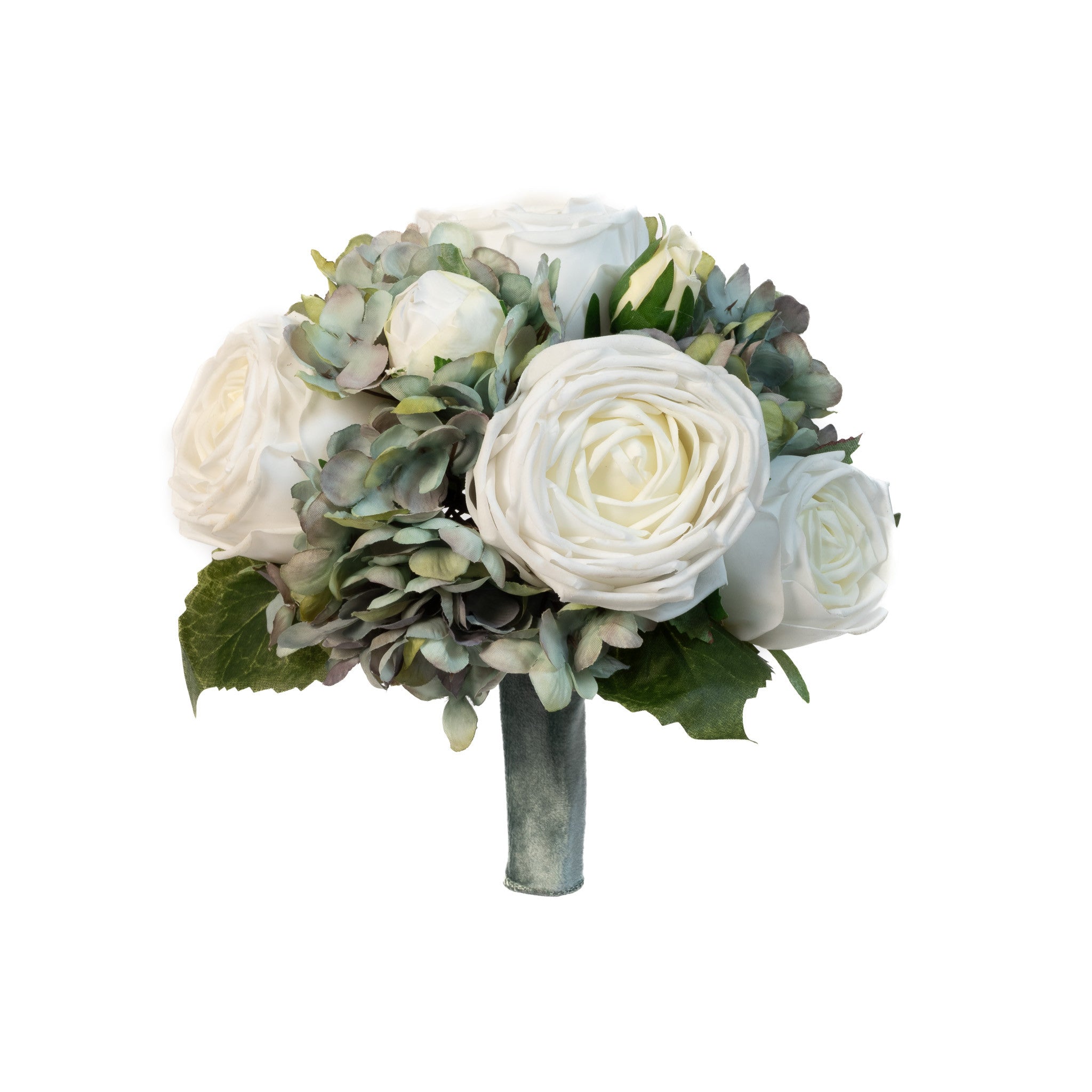 White Rose & Hydrangea Mist Bouquet 9 Inch