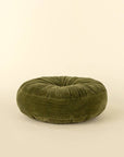 Velvet Tuft Round Cushion, Moss