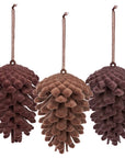 Medium Pinecone Christmas Ornament Set