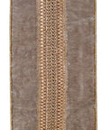 Regal Trim Plush Velvet Wired Edge, Grey, 4 in, 5 Yards