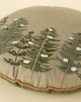 Alpine Trees Round Pillow