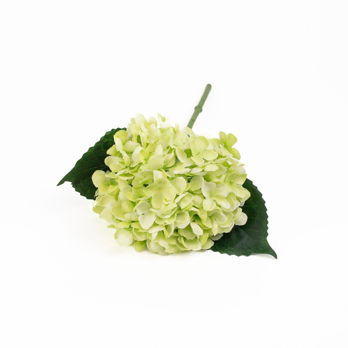 FAUX HYDRANGEA PICK - LIMELIGHT GREEN - 13 INCH
