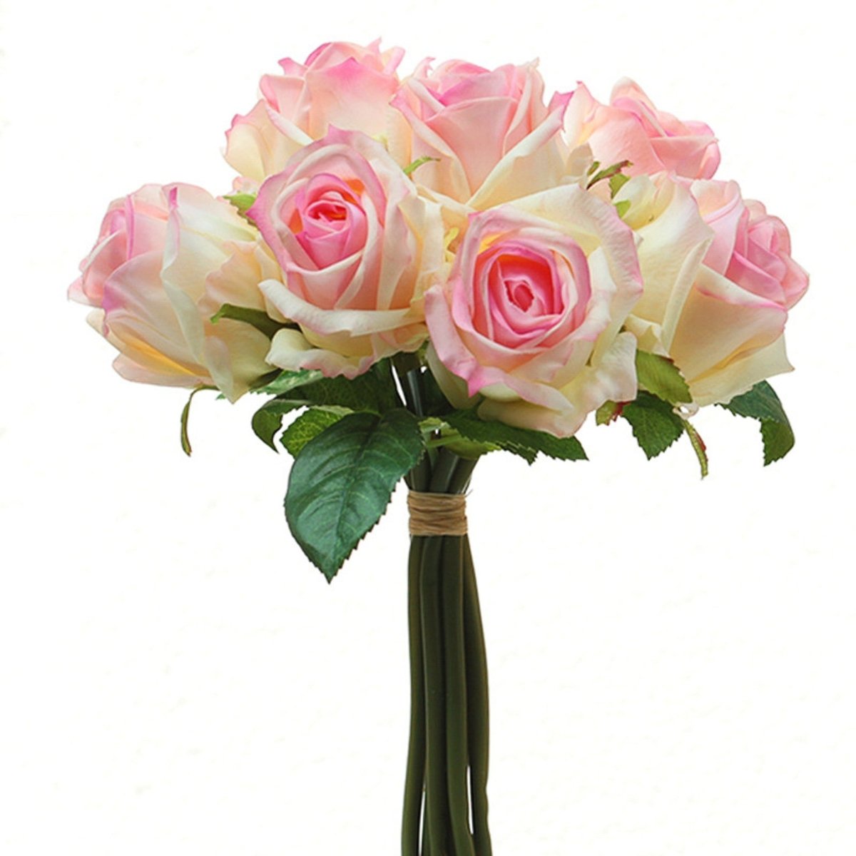 Real Touch Isabel 12 Inch Bouquet - Blush Pink - 7 Blooms