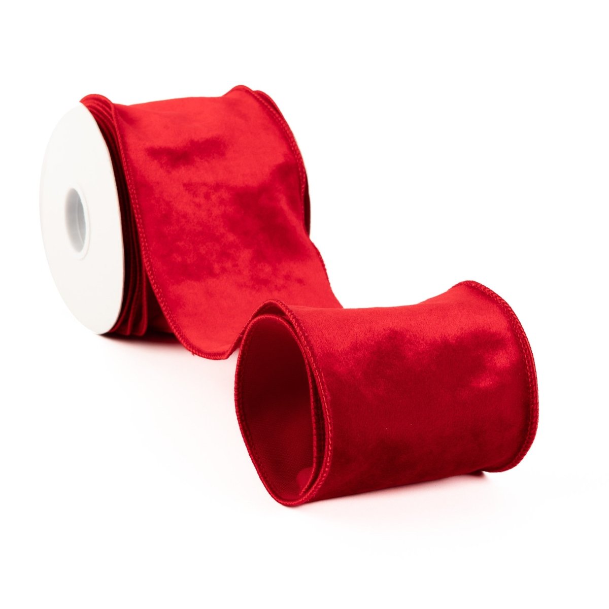 Velvet Ribbon 4" X 10 Yd - Red
