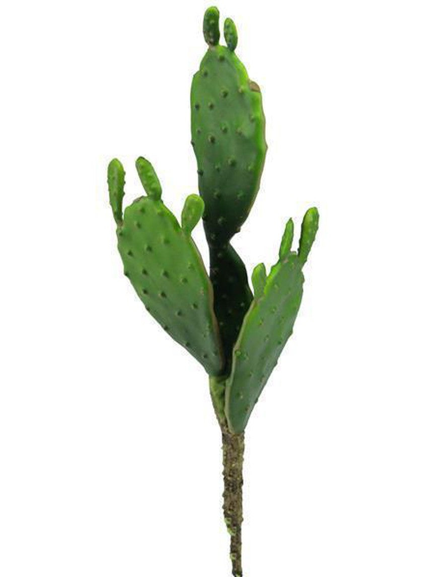 11"L GREEN LARGE PAD CACTUS PICK WITH BUDS