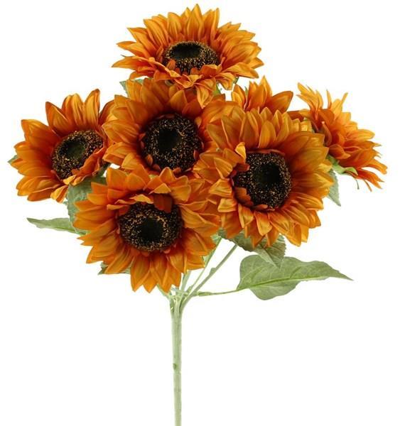 17"L SUNFLOWER BUSH ORANGE/BURNT ORANGE