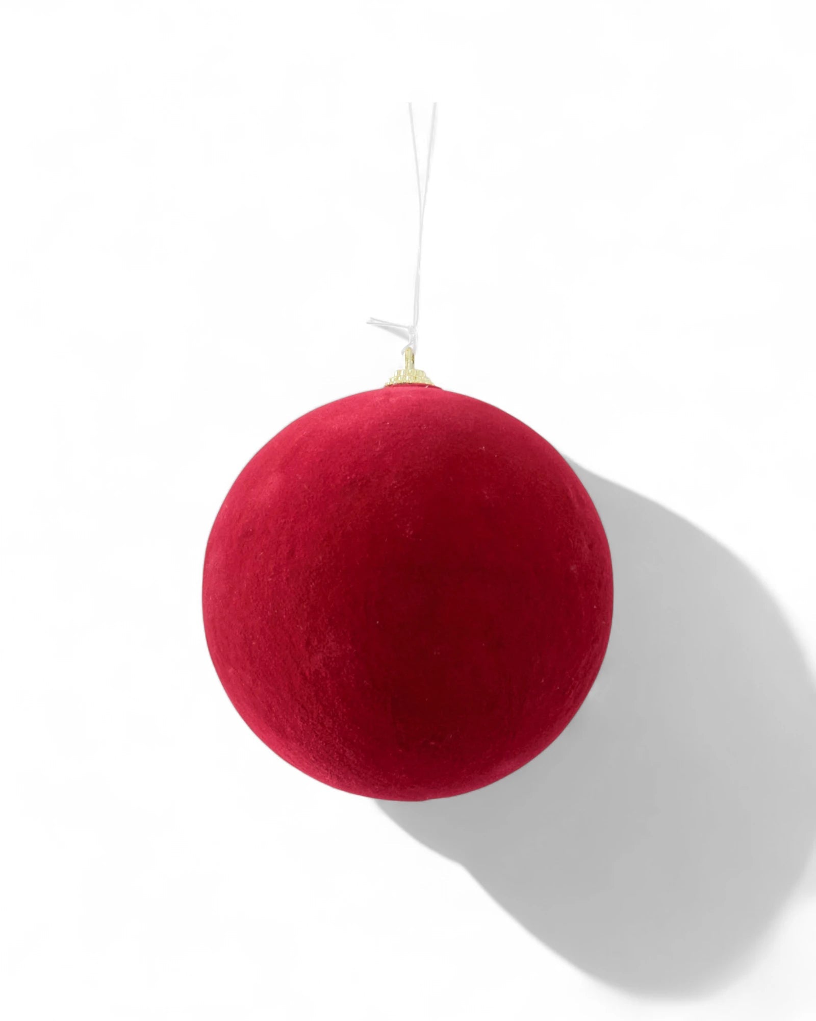 5 Inch Round Burgundy Velvet Ornament