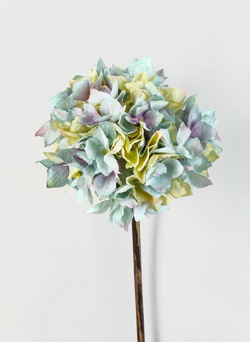 20 in Blue & Green Single Hydrangea Spray