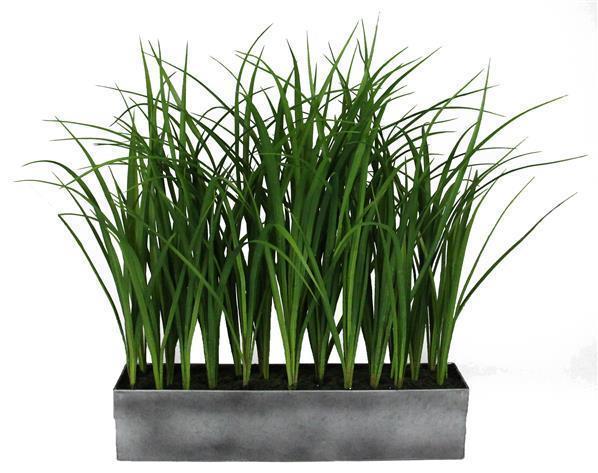 27"H POTTED GRASS X25 2 - TONE GREEN (20"X4.25"X4.25" BOX)