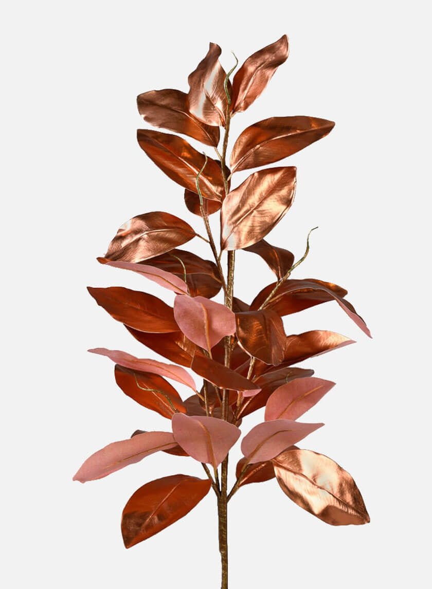 33 in Rose Gold Magnolia Leaf Vine