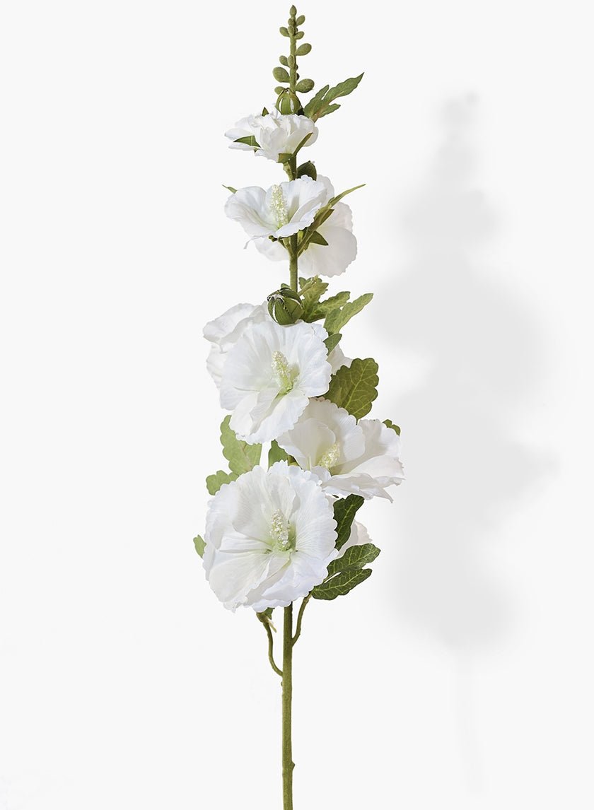 36 in White Hollyhock