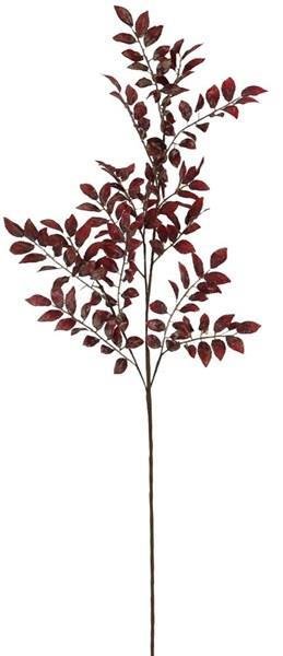 37" DRIED LOOK MINI LEAVES SPRAY RED