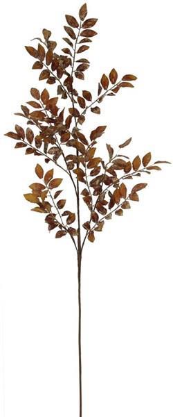 37" DRIED LOOK MINI LEAVES SPRAY YELLOW/RUST