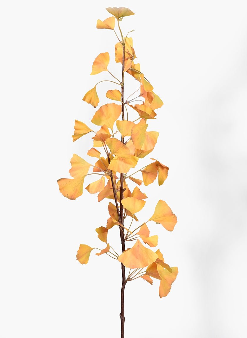 41 in Orange Gingko Leaf Spray