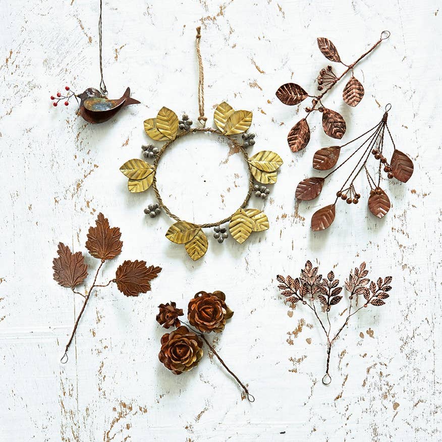 Handcrafted Metal Leaves &amp; Berry Multi Iron Christmas