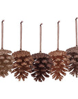 Small Pinecone Christmas Ornament Set
