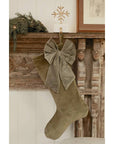 Velvet Bow Clip, Cypress