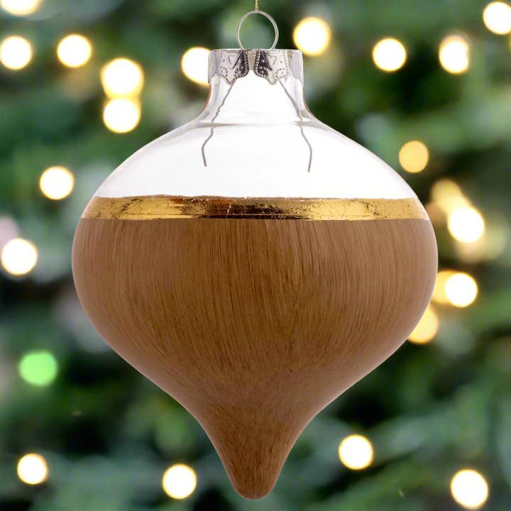 Birch Wood Painted Glass Ornaments