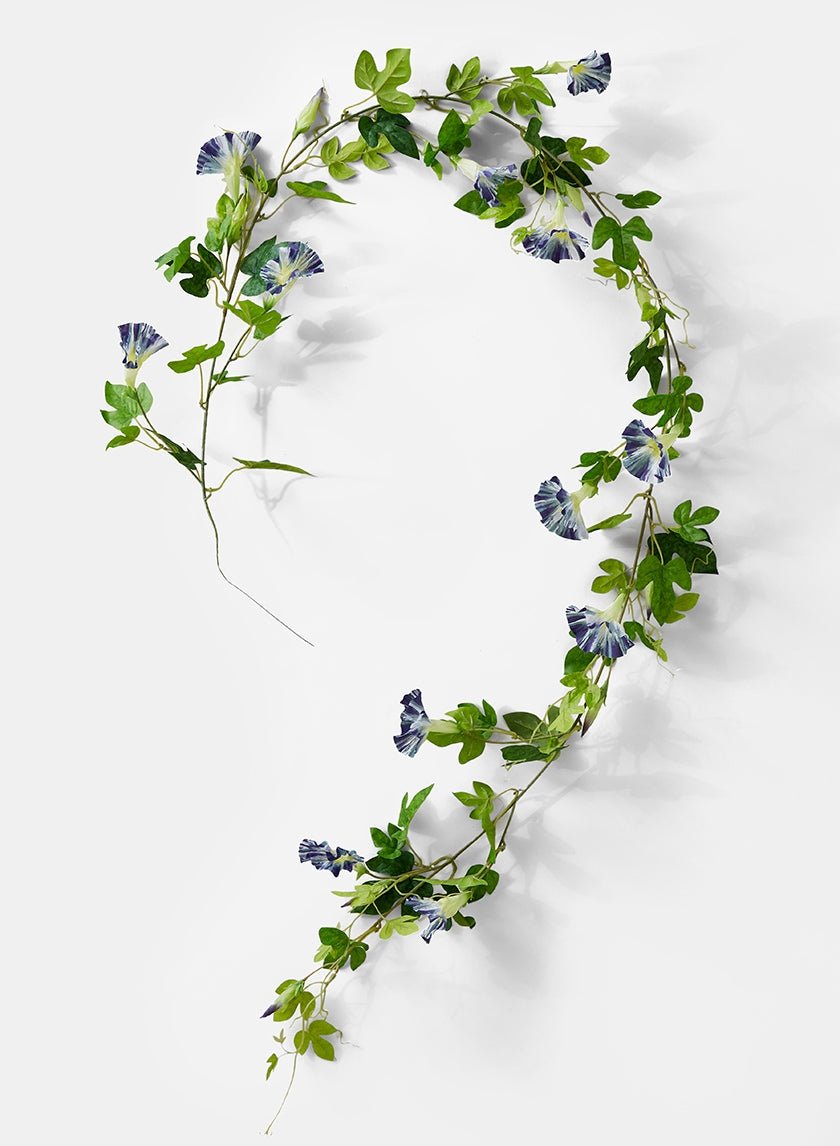 6 ft Blue Morning Glory Garland